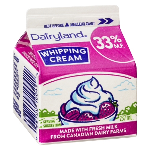 Dairyland - Whipping Cream - 33% m.f. 237ml, 1 Each