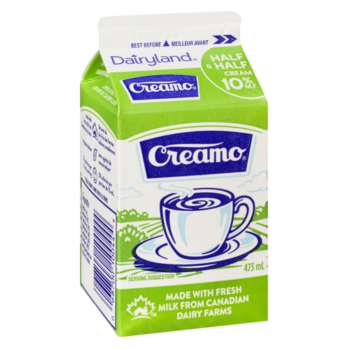 Dairyland - Creamo Half & Half - 10% m.f. 473ml, 1 Each