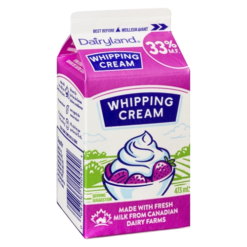 Dairyland - Whipping Cream - 33% m.f. 473ml, 1 Each