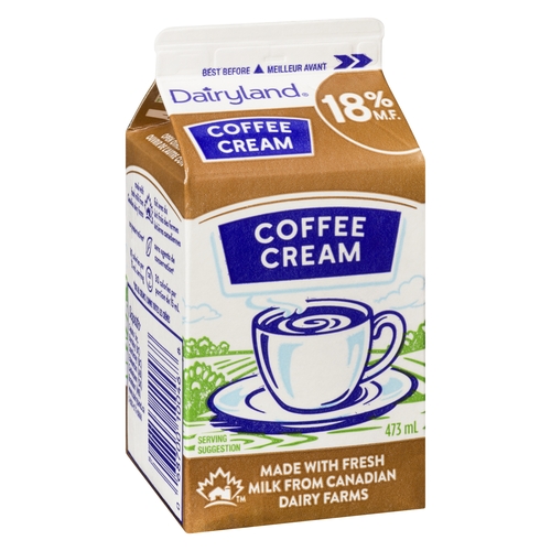 Dairyland - Coffee Cream - 18% m.f. 473ml, 1 Each