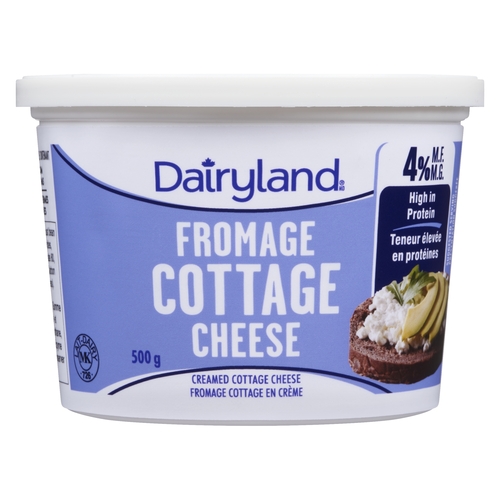 Dairyland - Cottage Cheese - Creamed - 4% m.f. 500g, 1 Each