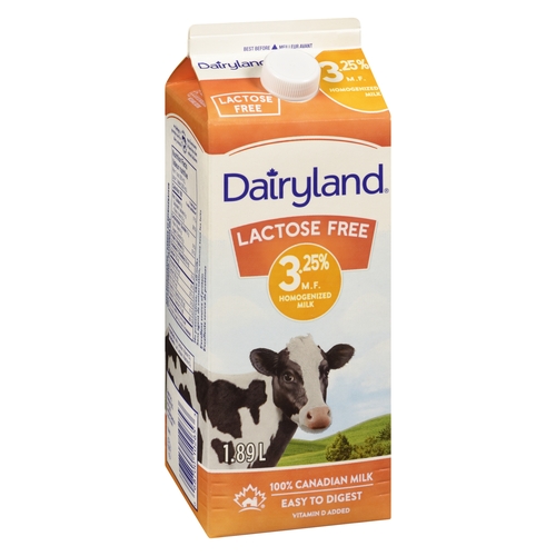 Dairyland - Trutaste Lactose Free Milk - Homogenized - 3.25% m.f. 1.89l, 1 Each