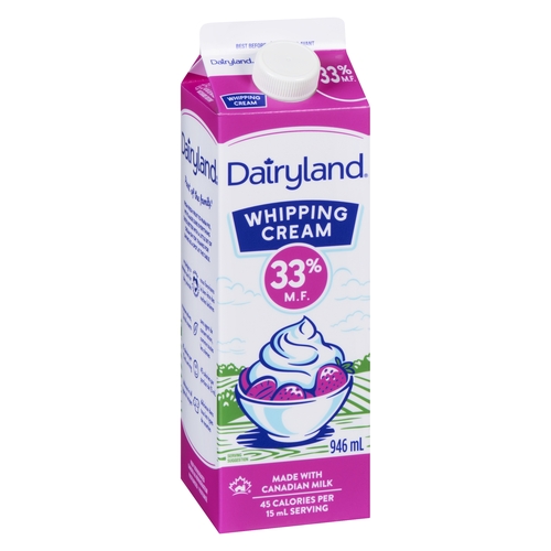 Dairyland - Whipping Cream - 33% m.f. 946ml, 1 Each