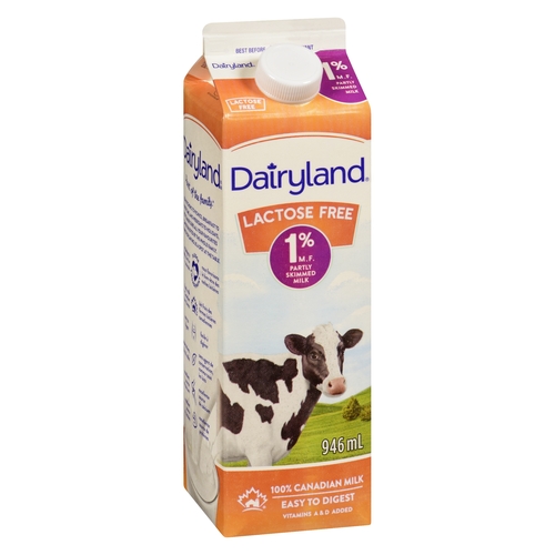 Dairyland - Trutaste Lactose Free Milk - Partly Skimmed - 1% m.f. 946ml, 1 Each