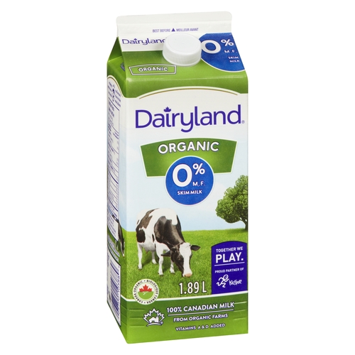 Dairyland - Organic Milk - Skim - 0% m.f. 1.89l, 1 Each