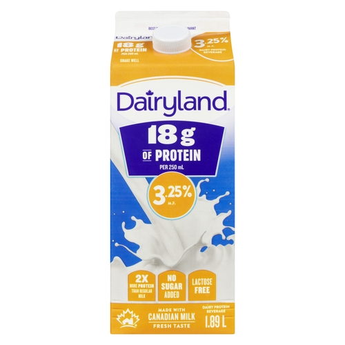 Dairyland - Dairy Protein Beverage 3.25% m.f. - Lactose Free 1.89l, 1 Each