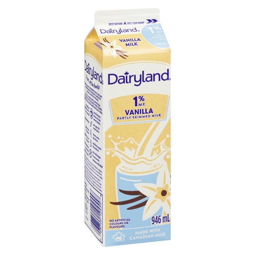 Dairyland - Vanilla Milk - Partly Skimmed 1% m.f. 946ml, 1 Each