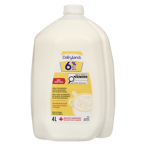 Dairyland Milk Product 6% m.f. 4l, 1 Each