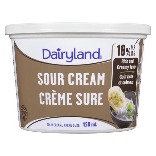 Dairyland - Sour Cream - 18% m.f. 450ml, 1 Each