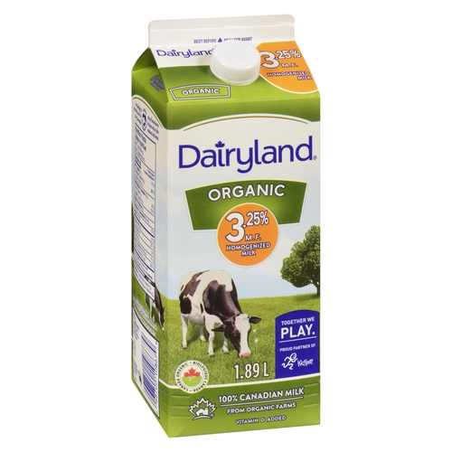 Dairyland - Organic Milk - Homogenized - 3.25% m.f. 1.89l, 1 Each