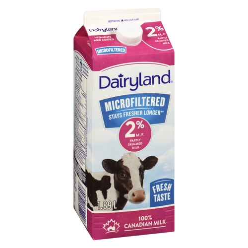 Dairyland - Microfiltered Milk - Partly Skimmed - 2% m.f. 1.89l, 1 Each