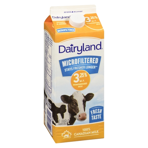 Dairyland - Microfiltered Milk - Homogenized - 3.25% m.f. 1.89l, 1 Each