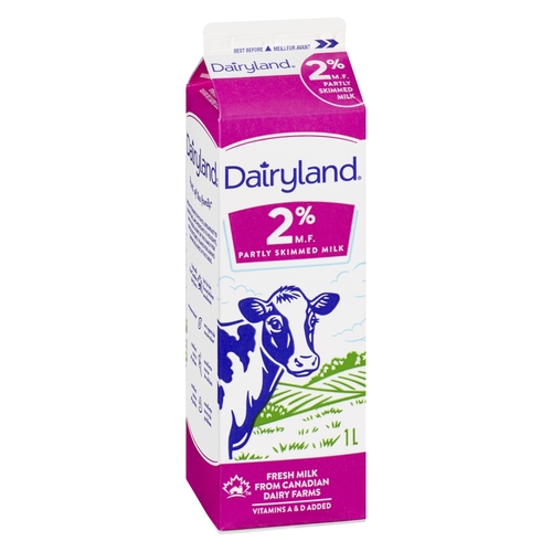 Dairyland - Milk - Partly Skimmed - 2% m.f. 1l, 1 Each