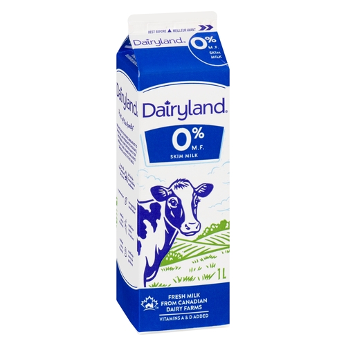 Dairyland - Milk - Skim - 0% m.f. 1l, 1 Each