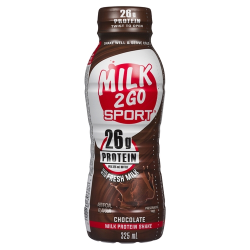 Dairyland - Milk 2 Go Sport Milk Protein Shake - Chocolate - 26g Protein 325ml, 1 Each