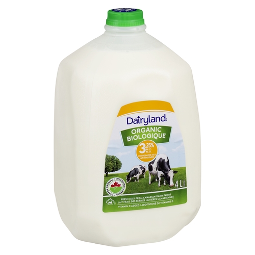 Dairyland - Organic Milk - Homogenized - 3.25% m.f. 4l, 1 Each