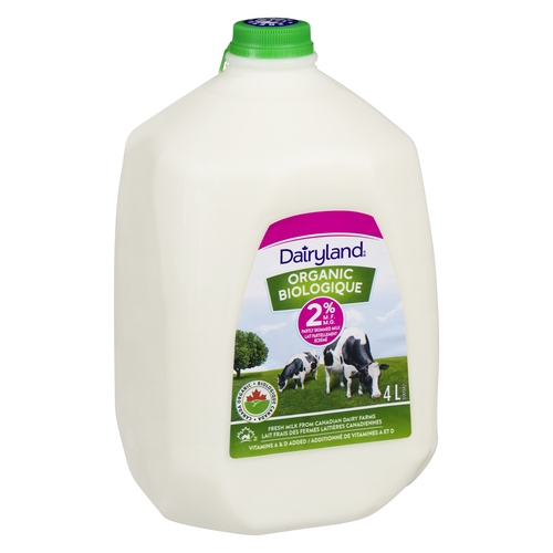 Dairyland - Organic Milk - Partly Skimmed - 2% m.f. 4l, 1 Each