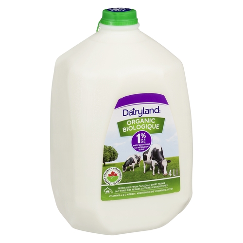 Dairyland - Organic Milk - Partly Skimmed - 1% m.f. 4l