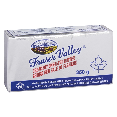 Fraser Valley Creamery Butter - Unsalted 250g, 1 Each