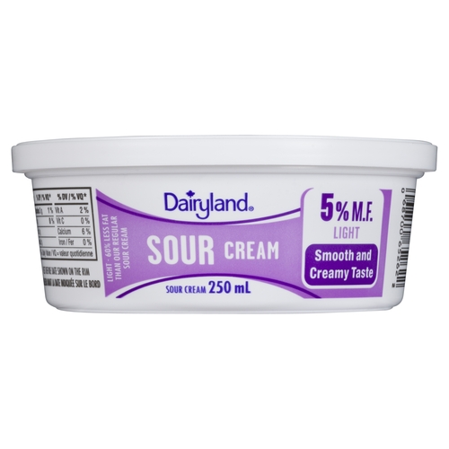 Dairyland - Sour Cream - Light - 5% m.f. 250ml, 1 Each