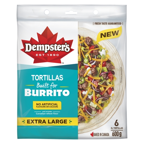 Dempster's - Tortillas - Built For Burrito - Extra Large 6/12in, 1 Each