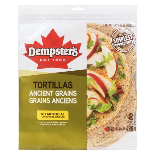 Dempster's - Tortillas - Ancient Grains 488g 8/10in, 1 Each