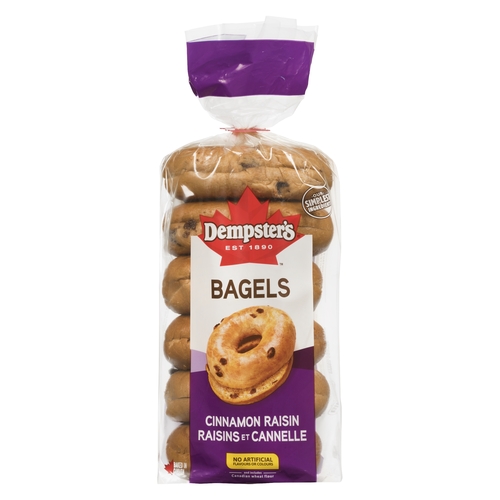 Dempster's - Bagels - Cinnamon Raisin 6/75g, 1 Each