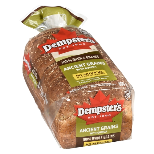 Dempster's - Bread - 100% Whole Grains - Ancient Grains with Quinoa 600g, 1 Each