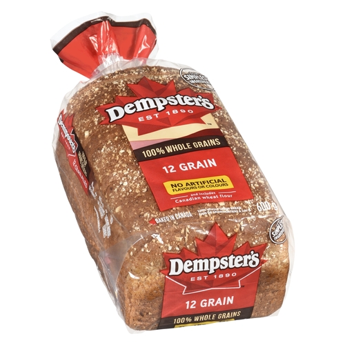 Dempster's - Bread - 100% Whole Grains - 12 Grain 600g, 1 Each