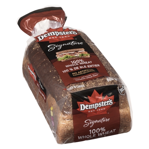 Dempster's - Signature Bread - 100% Whole Wheat 600g, 1 Each