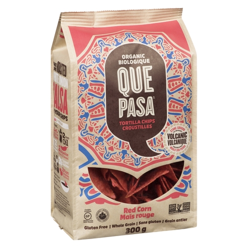 Que Pasa - Organic Tortilla Chips - Red Corn 300g, 1 Each