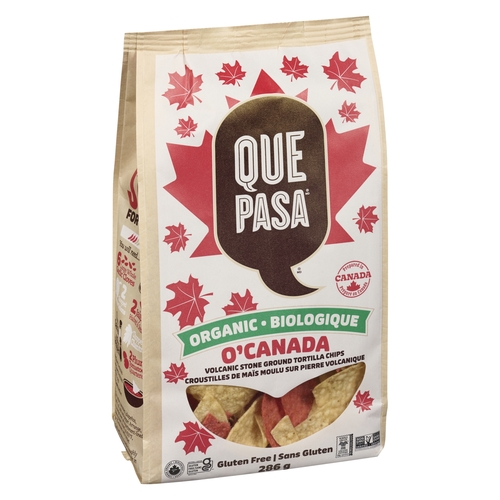 Que Pasa - Organic Tortilla Chips - O'Canada Red & White Corn 286g