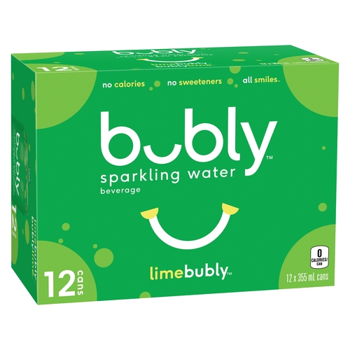 Bubly - Sparkling Water - Lime 12/355ml, 1 Each