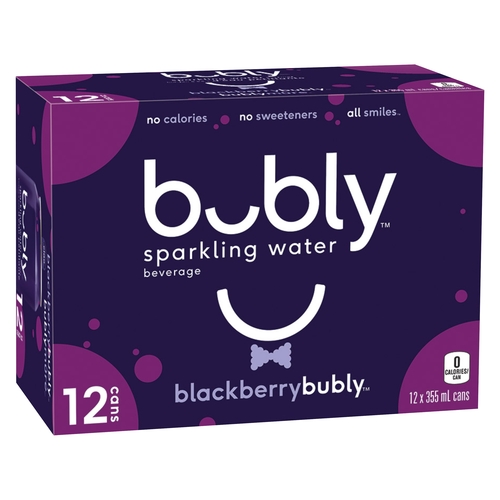 Bubly - Sparkling Water - Blackberry 12/355ml, 1 Each