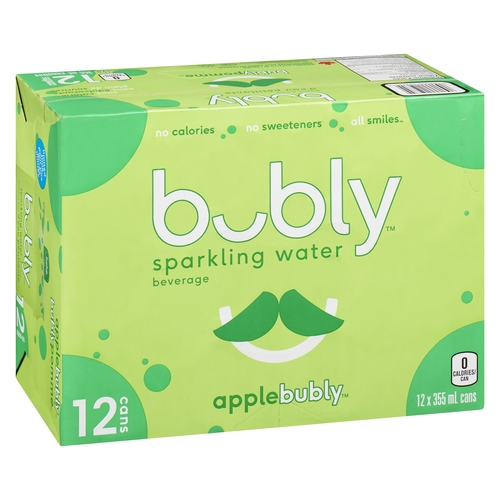 Bubly - Sparkling Water - Apple 12/355ml, 1 Each