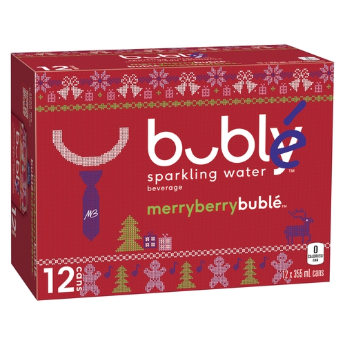Bubly - Sparkling Water - Merry Berry 12/355ml, 1 Each