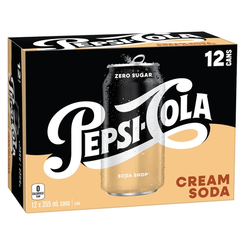 Pepsi Cola Cream Soda - Zero Sugar 12/355ml