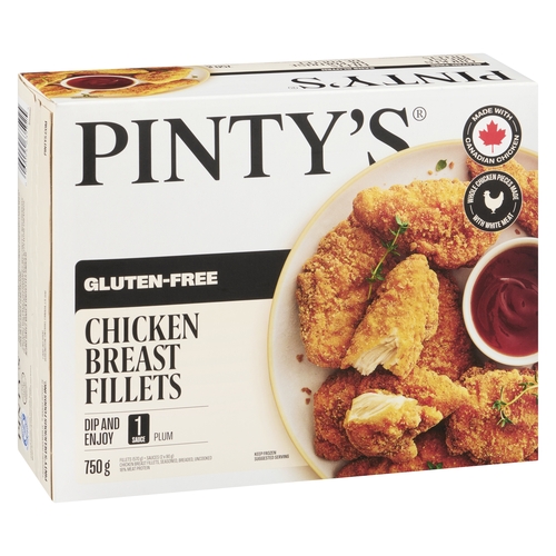 Pinty's - Gluten-Free Chicken Breast Fillets 750g, 1 Each