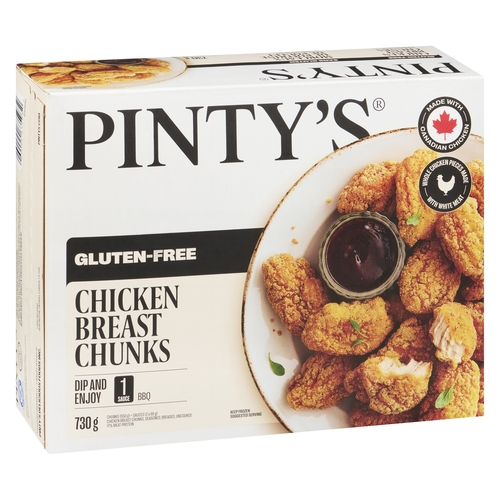 Pinty's - Gluten-Free Chicken Breast Chunks 730g, 1 Each