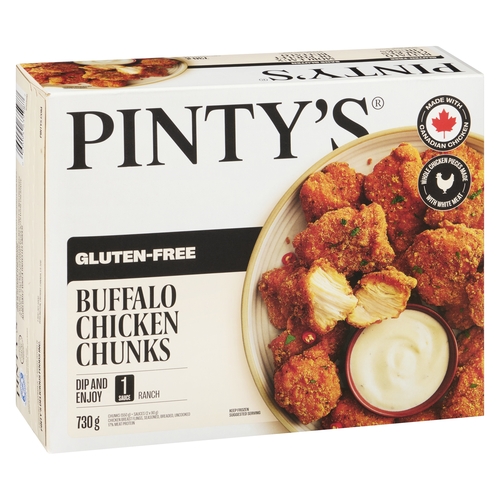 PINTY'S - Gluten-free Buffalo Chicken Chunks 730g, 1 Each