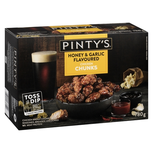 Pinty's - Chicken Chunks - Honey & Garlic Flavoured 780g, 1 Each