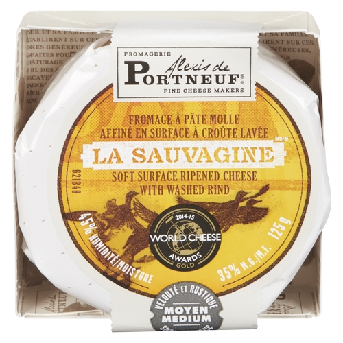 Alexis De Portneuf - La Sauvagine Soft Surface Ripened Cheese 125g, 1 Each