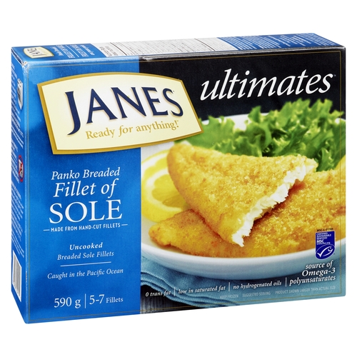 Janes - Ultimates - Panko Breaded Fillet of Sole 590g, 1 Each