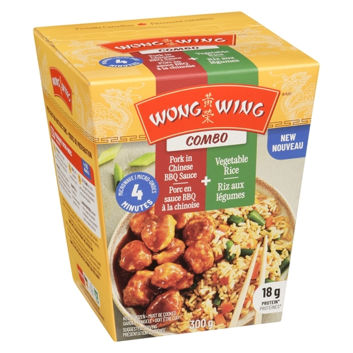 Wong Wing - Pork in Chinese BBQ Sauce + Vegetable Rice Combo 300g