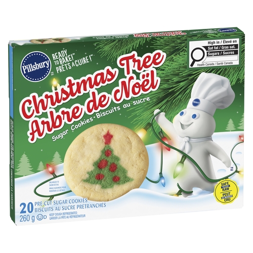 Pillsbury - Ready to Bake Pre-cut Sugar Cookies - Christmas Tree 20's 260g