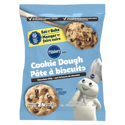 Pillsbury - Cookie Dough - Chocolate Chip 24's 454g, 1 Each