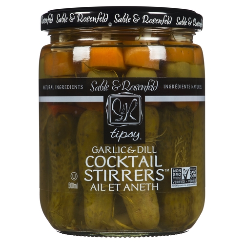 Sable & Rosenfeld - Tipsy Cocktail Stirrers - Garlic & Dill 500ml, 1 Each