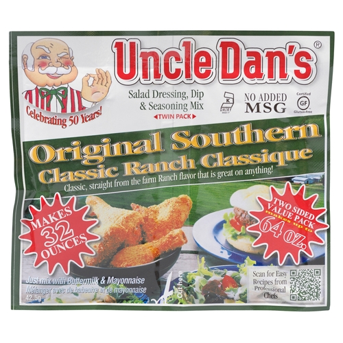 Uncle Dan's - Salad Dressing, Dip & Seasoning Mix - Original Southern Classic Ranch 42.5g, 1 Each