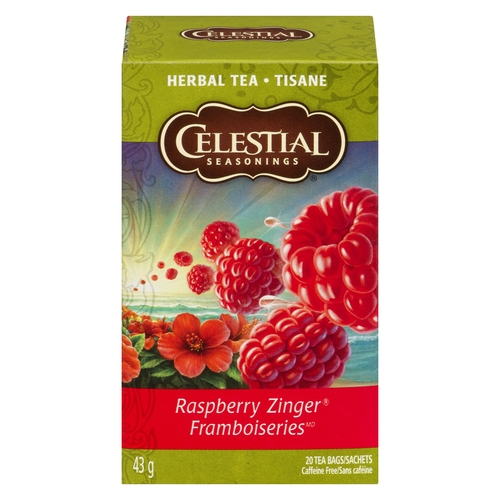 Celestial Seasonings - Herbal Tea - Raspberry Zinger 20pk, 1 Each