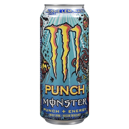 Monster - Punch + Energy Drink - Aussie Lemonade 473ml, 1 Each